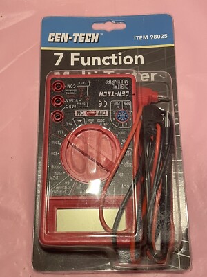 Cen-Tech 7-Function Multi-Tester Digital Multi-Meter Test Equipment Meter 
