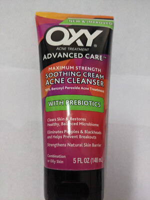 2 PACK Oxy Acne Medication Cleanser Maximum Strength w/ Prebiotics 5 oz