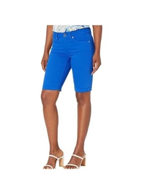 

LAUREN RALPH LAUREN Женские синие шорты-бермуды со средней посадкой и закатанными манжетами на молнии, Синий, 200837925003