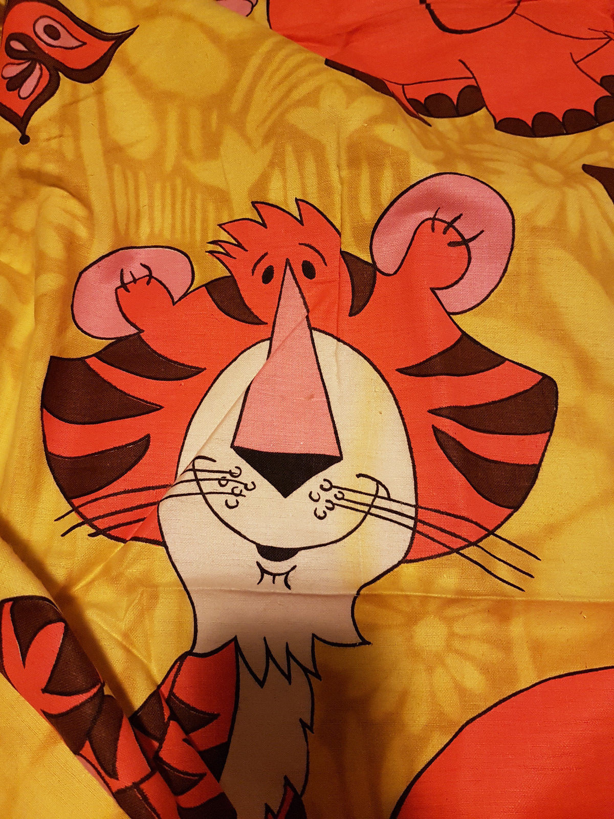 Very Rare Kids Original Design 1973 Oxford Drapery Co Jungle Pal's Twin Spread