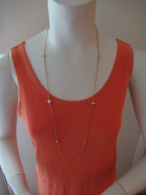 NWT Marc by Marc Jacobs Pretty Gold Tone Necklace with Clear Crystals- $128