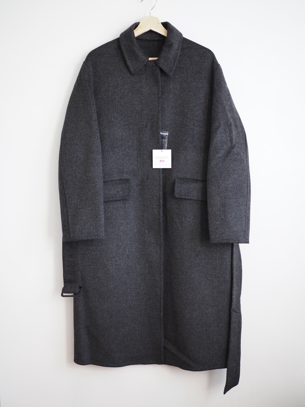 JW Anderson wool Uniqlo premium double face oversized belted JW Anderson wool Uniqlo premium double face oversized belted