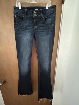 NEW Hudson Signature Boot Cut Jeans Size 28 Double-button Closure Dark-washed