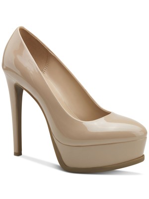 THALIA SODI Womens Beige 1-1/2 Platform Stasia Stiletto Slip On Pumps Shoes 8 M