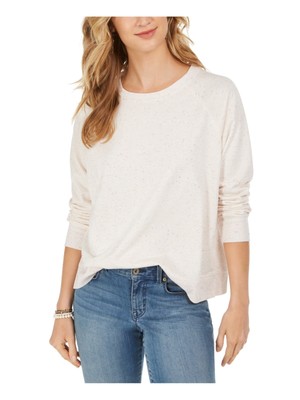 

СТИЛЬ И КОМПАНИЯ Женская белая толстовка в крапинку с длинным рукавом  XS, Белый