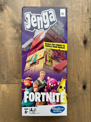 Hasbro Jenga Fortnite Edition - Tower Stacking Game - 2-4 Players - NEW OPEN BOX