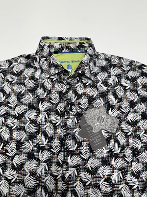 Luchiano Visconti Men s Multicolor Casual Shirt Leaf Print Size S NWT