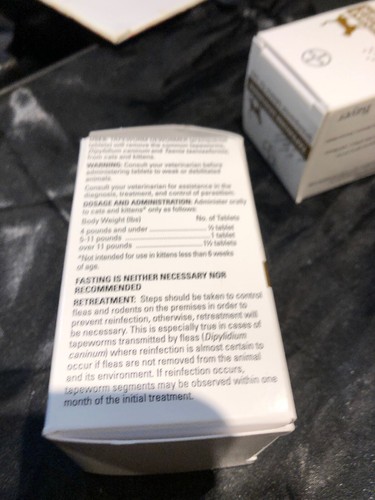 Bayer Expert Care Tapeworm Dewormer for Cats (3 Tablets) “FREE-SHIPPING”