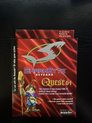 SharkByte Quest 64 Keycard for Nintendo 64 N64 Loaded Codes