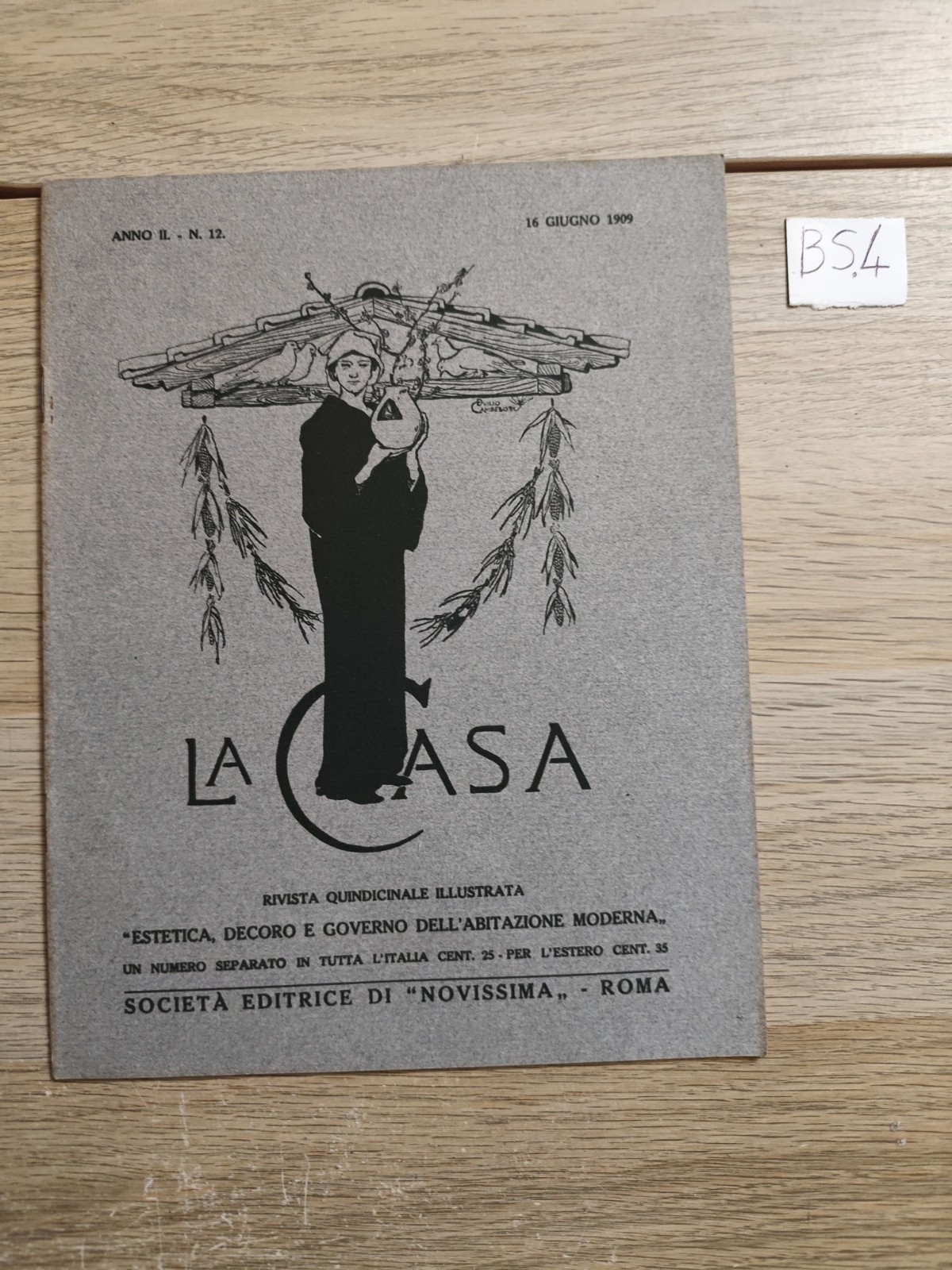 LA CASA rivista antica illustrata ESTETICA DECORO abitazione moderna 1909 n12