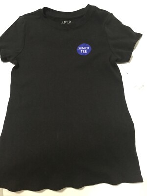  WOMAN APT 9 Essentials Black  SLIM FIT TEE SIZE S NWT