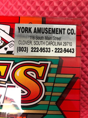 FACE PLATE POKER MACHINE HI-LO 8 LINES AMUSEMENT GAME MACHINE USED