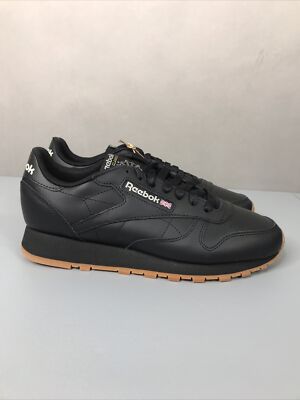 Reebok Classic Leather Casual Black Gum Lace Up Running Shoes GY0954 Men s 11.5