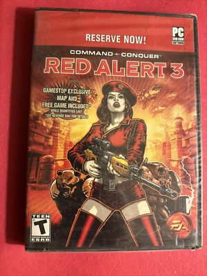 Red Alert 3 GameStop Exclusive Map And Free Game Included. PC Dvd-Rom Software.