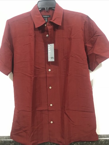 VAN HEUSEN - MEN - SHIRT - RED SIZE SMALL (14-14 1/2) (TW