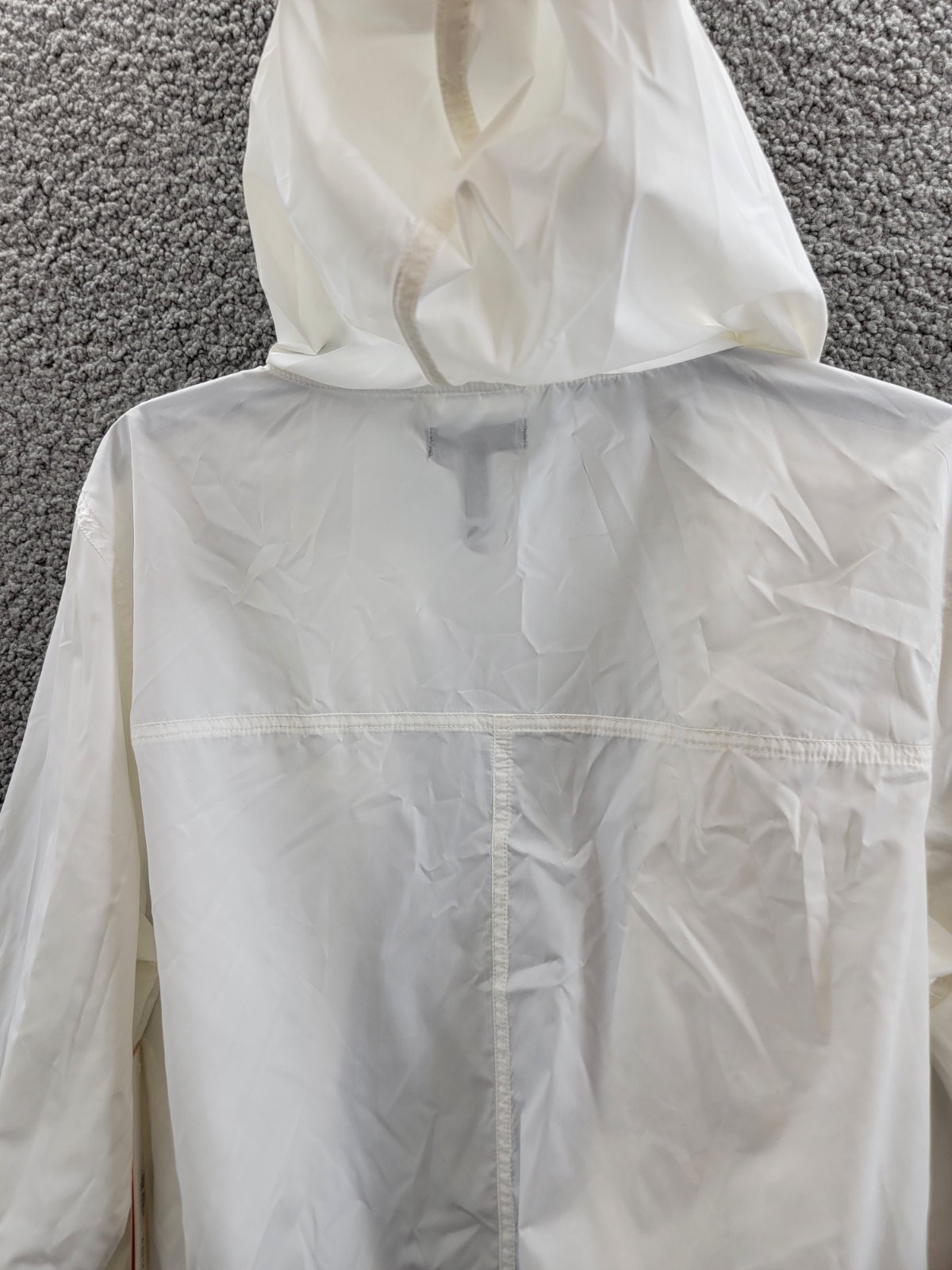 AQUA Athletic Cropped Windbreaker Jacket Women's Large White Front Zip Closure - Picture 17 of 19