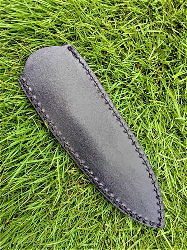 Genuine Black Leather Dagger Knife Sheath Fix blade Knife Sheath With Back Clip