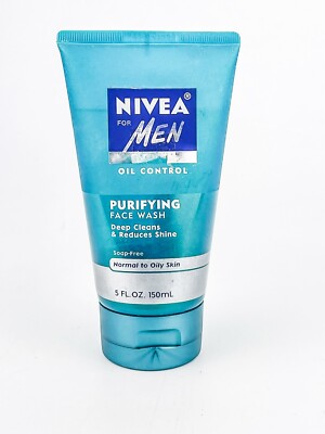 Nivea For Men Oil Control Purifying Face Wash Soap Free Original Formula 5 oz
