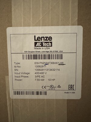 Lenze ESV752N04TXB 10HP General Purpose AC Drive - Blue (New Factory Sealed Box)