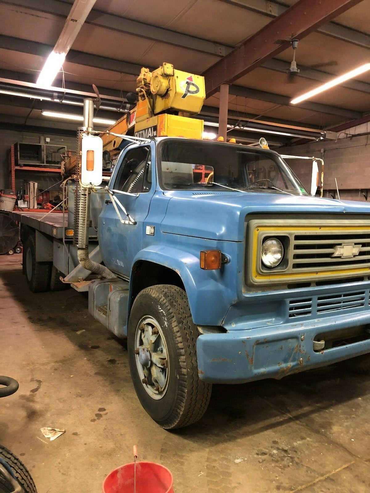 Pitman crane truck mount 1992 pitman 500 crane  Chevrolet diesel crane truck