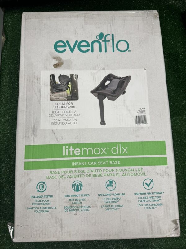 Evenflo LiteMax DLX Infant Car Seat Base With Load Leg (Black)