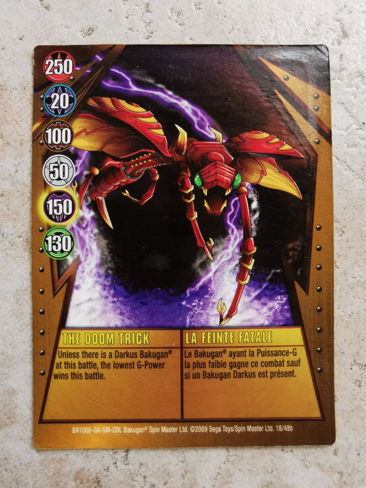 Bakugan Battle Brawlers 2009 Spin Master Card BA1066 The Doom Trick