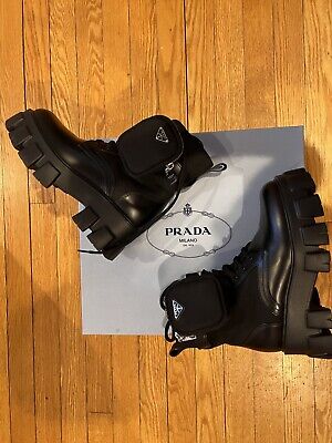 Prada Nero Calzature Donna Spaz.rois+nylon Boots Size 36.5 Prada Nero Calzature Donna Spaz.rois+nylon Boots Size 36.5