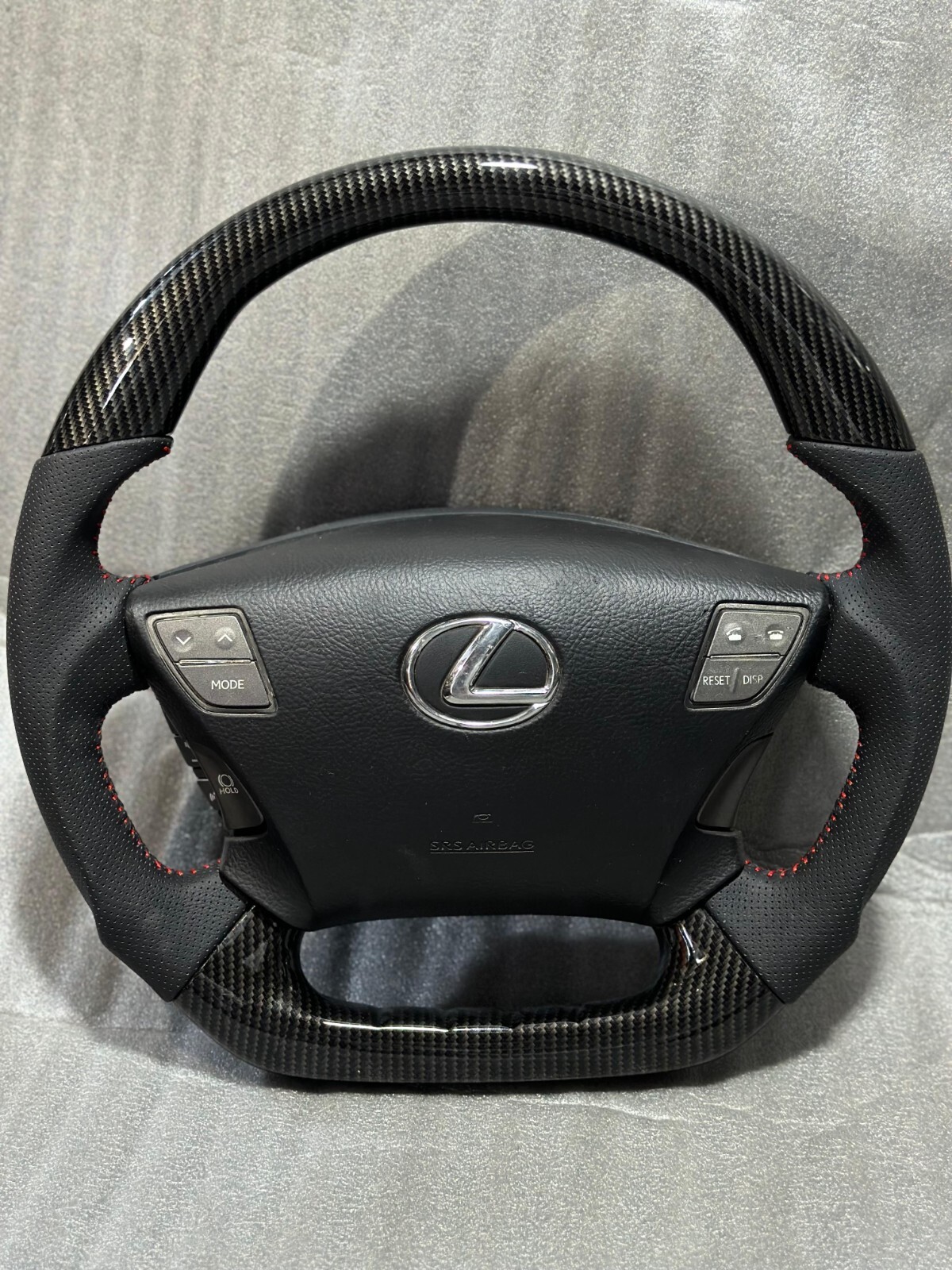 向付 瓢型  器五客 足付き Lexus LS460 Bottom Flat Hydro Dip Carbon Fiber Steering