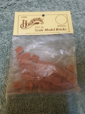 Houseworks Genuine Kiln Fired Red Model Bricks #8205 Dollhouse Building NEW