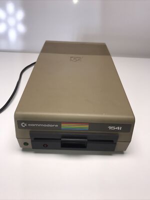 Commodore 64 C-64 Computer Model 1541 Floppy Disk Drive w/ Power Cord, Powers Up