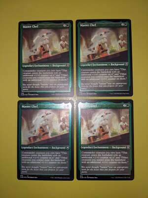 FOIL ETCHED Master Chef x4 Commander Battle for Baldur's Gate 4x MTG