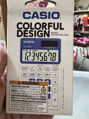 NEW! Casio SL-300VC-BE Hand Held Calculator With 8 Digit Display - Blue #1