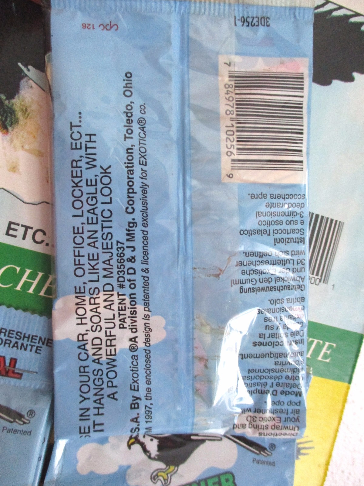 Vintage CAR AIR FRESHENER Exotica Cardboard Store Display 3-D 1997 Eagle USA