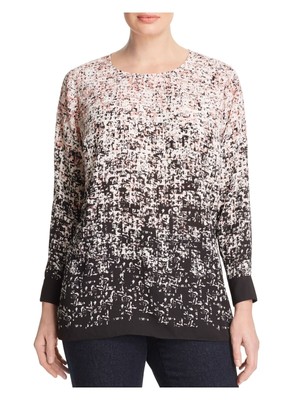 

VINCE CAMUTO Женская розовая блузка с круглым вырезом и рукавами с манжетами плюс, Розовый