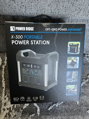 POWER RIDGE X-300 Power Station Portable 296Wh Lithium-Ion Battery Generator New