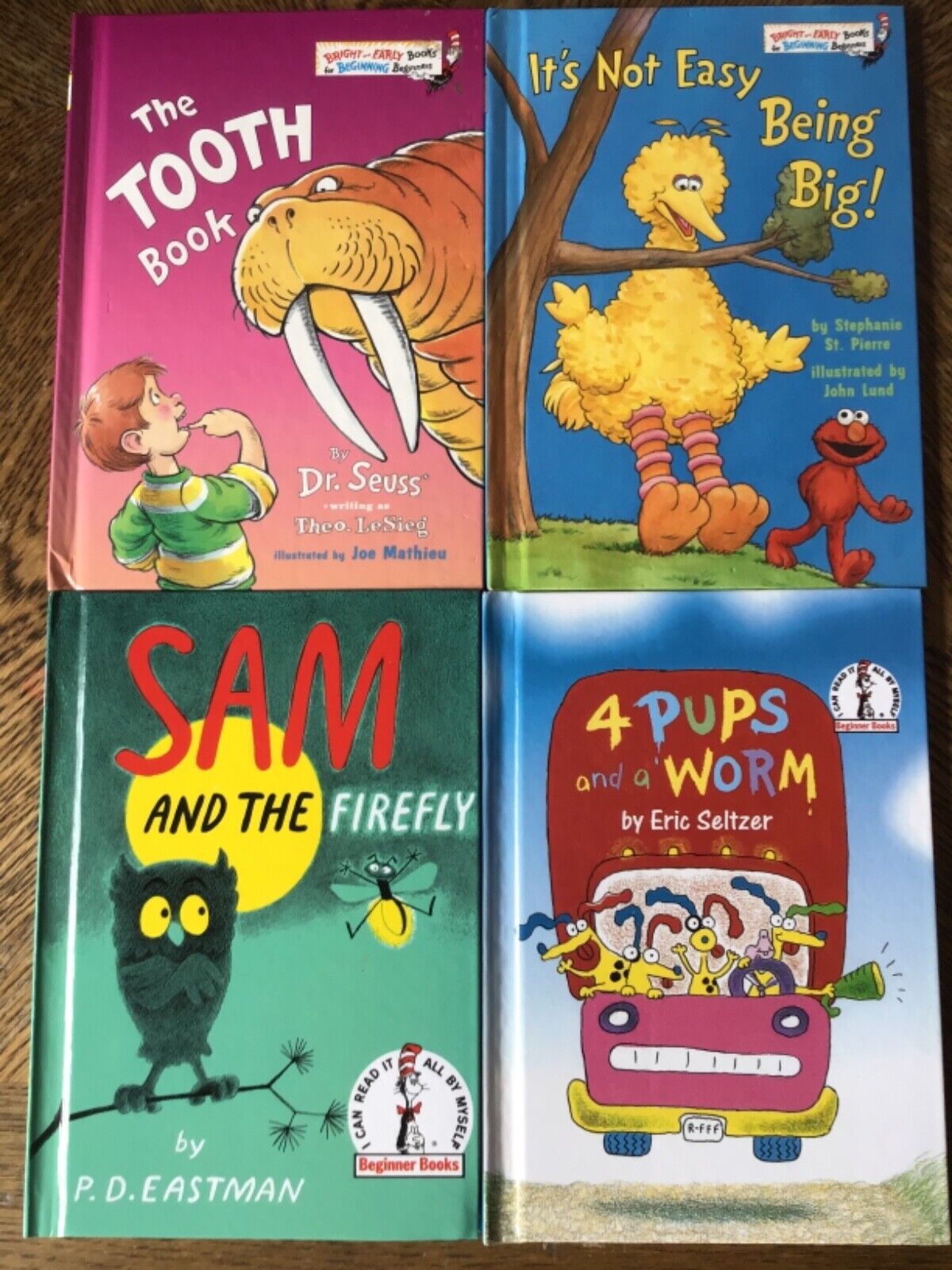 LOT of 4 Dr. Seuss & P. D. Eastman Beginner Books- Sam Firefly, 4 Pups & a Worm LOT of 4 Dr. Seuss & P. D. Eastman Beginner Books- Sam Firefly, 4 Pups & a Worm