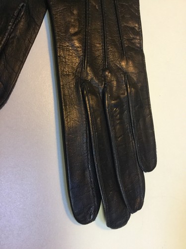 Vintage Ladies Gloves “BAMBERGERS” Washable Leather 7 1/2 ITALY