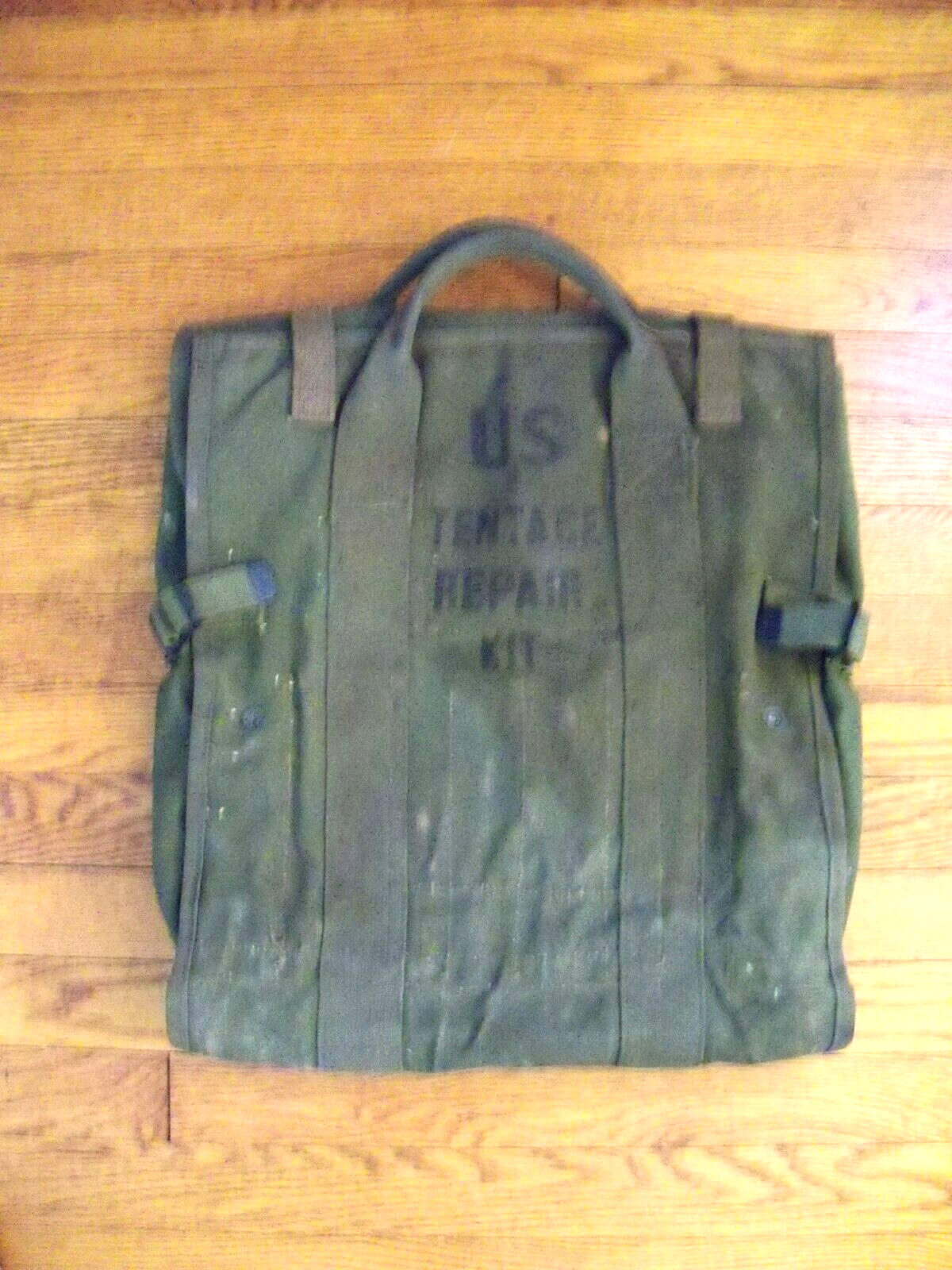 Us army kit bag June 88年製 Vintage US Army Canvas Tentage Repair Kit Bag | eBay