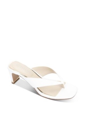 KENNETH COLE NEW YORK Женские белые босоножки Macen на тонком каблуке без шнуровки, 5 М