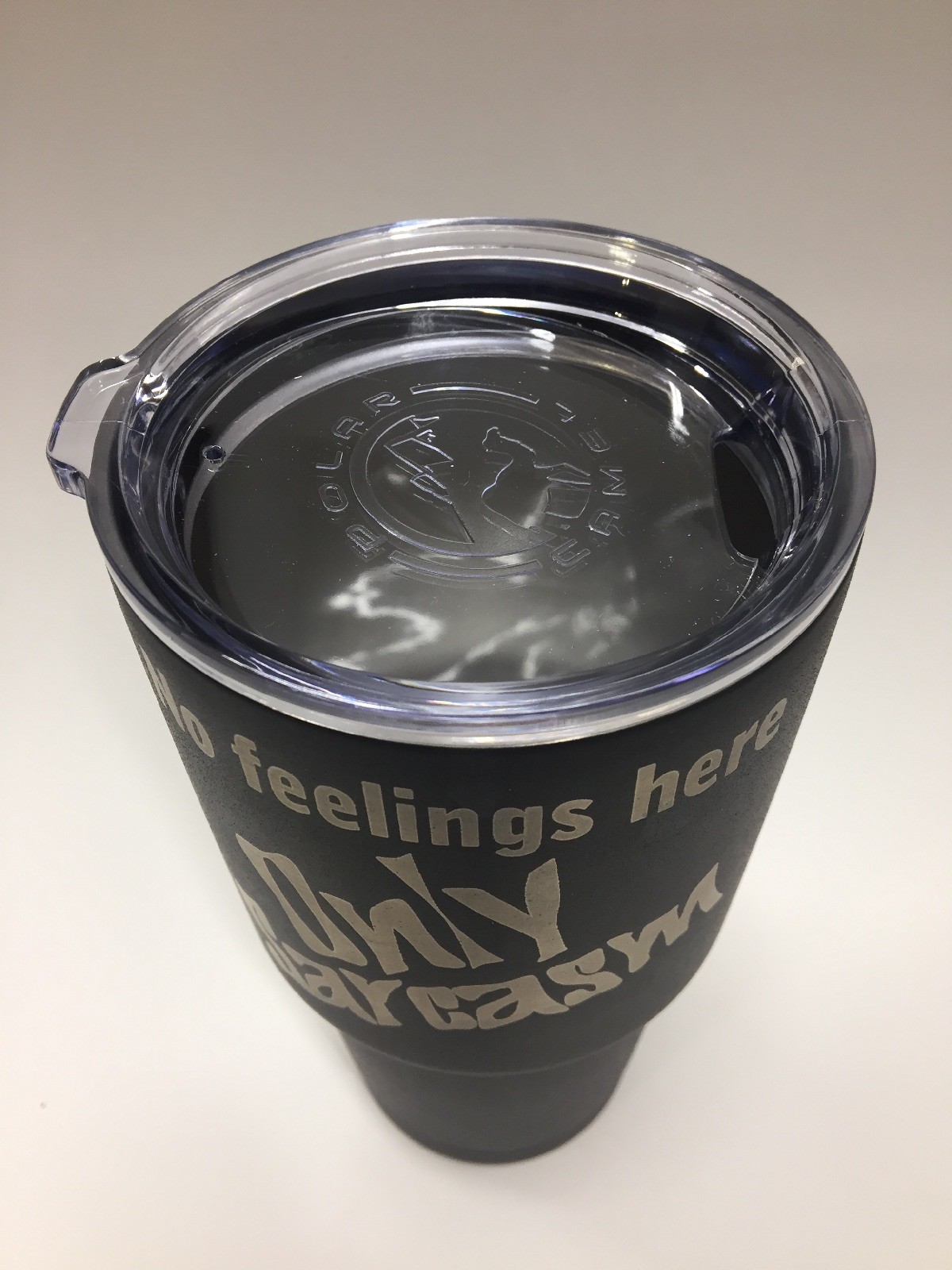 NWT No Feelings Here Only Sarcasm 30oz. Black Tumbler