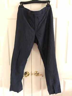 Pal Zileri Red&Lowson Size 44 X31  (60 Eur ) Wool Linen Pant Navy Blue Italy