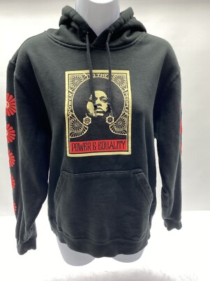 OBEY Worldwide ''Power & Equality - Power to the People'' Hoodie Womens Medium BLK