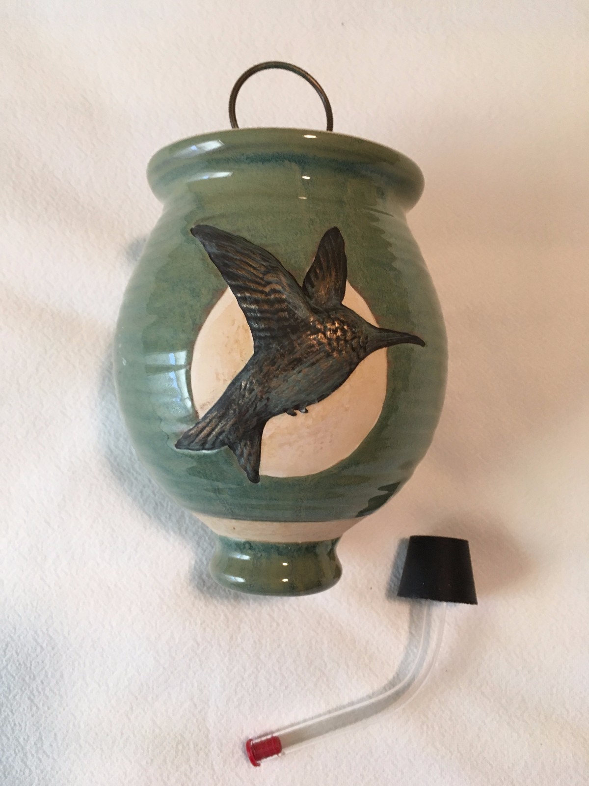 Friends of a Feather Humming Bird Feeder/ Pottery Base