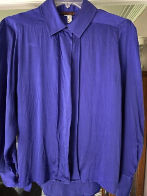 Vintage Isa Weg Paris Womens 100% Silk Blouse Made In France Sz 38  Medium
