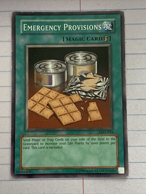 Yu-Gi-Oh! Card TCG Emergency Provisions LOD-033 Common Near Mint Unlimited Ed LP