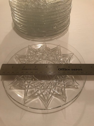 Set Of 12 Baccarat Crystal 7 1/2” Dessert Plates