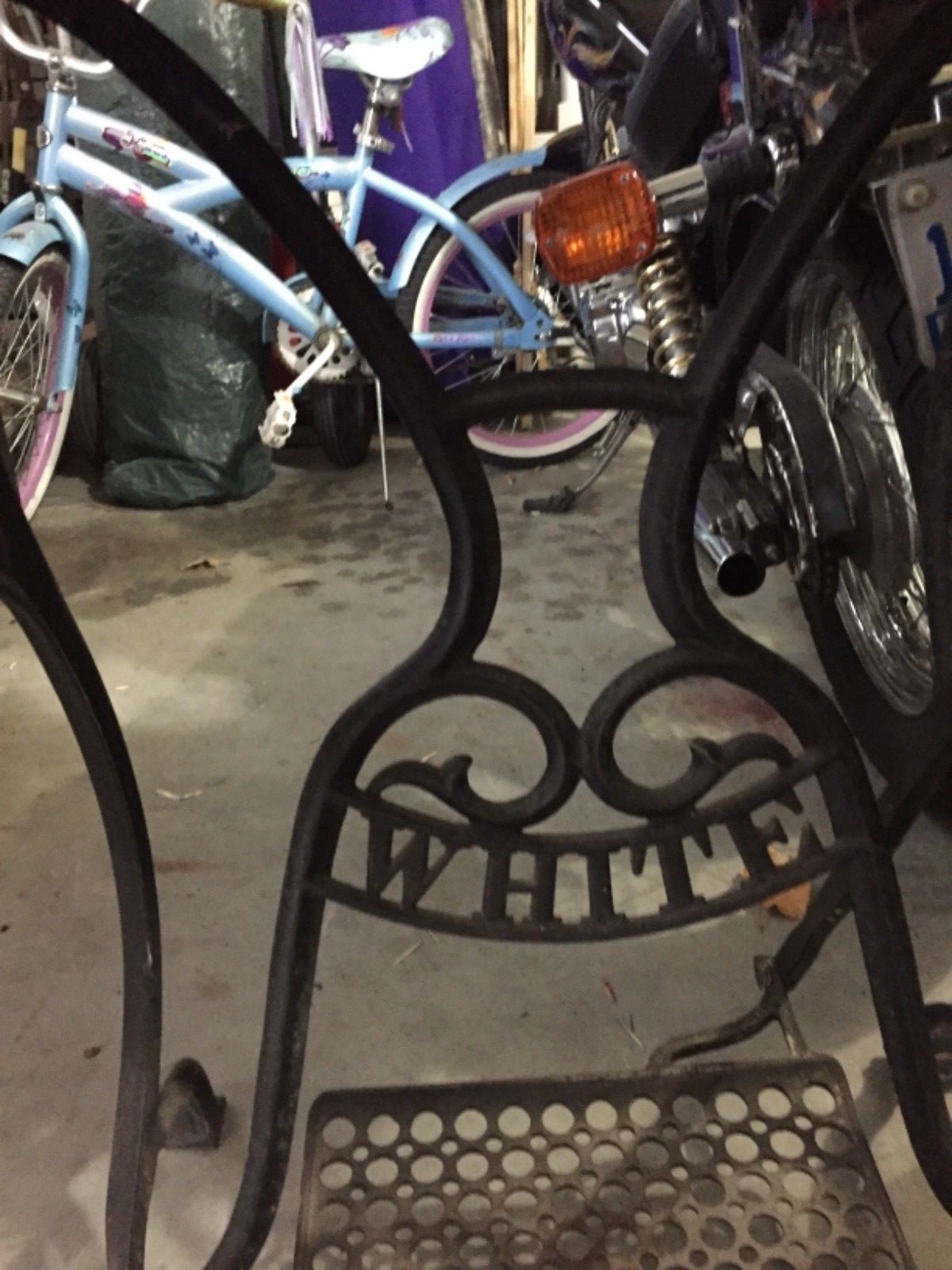 White sewing machine cast iron Stand White Industrial Fargo or Bemidji local