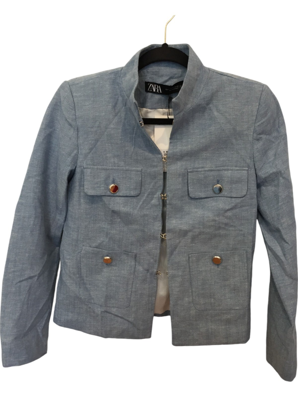 ZARA ネイビージャケット XS ザラ ZARA ストライプ ネイビー ジャケット xs テーラード