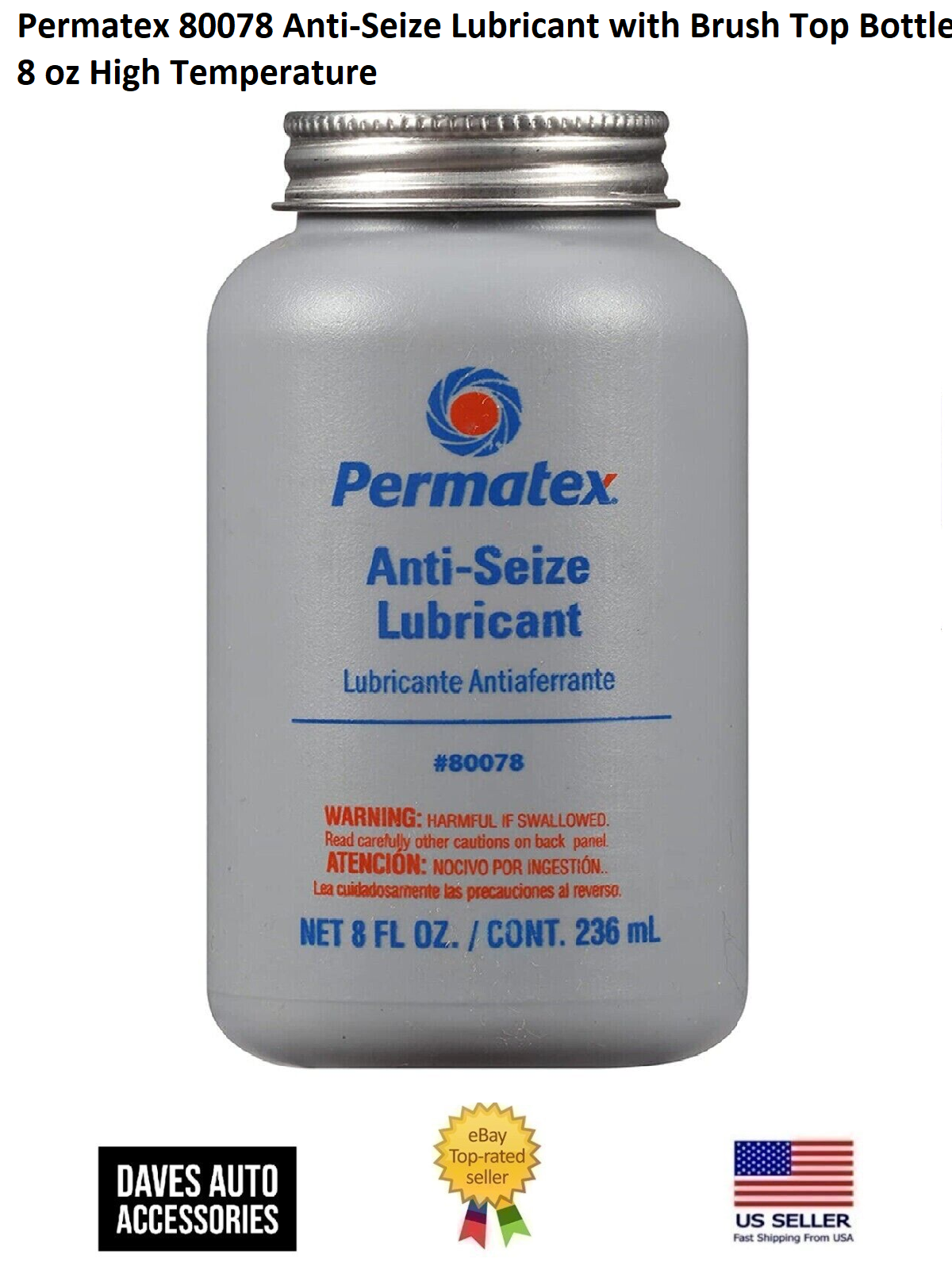 pom S⑨ T⑨ 750 PERMATEX 80078 Anti-Seize Compound Lubricant 8oz. Brush-Top Bottle