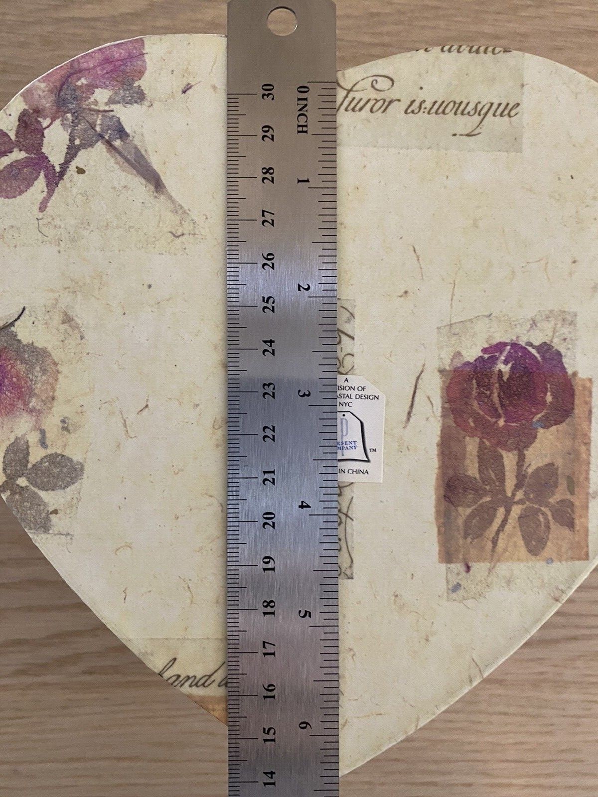 Vintage Heart Shaped Victorian Decoupage Gift Box, Valentines Day PRE-OWNED